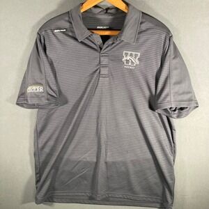 Bauer XL Hockey Polo Shirt Zeigler Auto‎ Group Gray Striped Mens